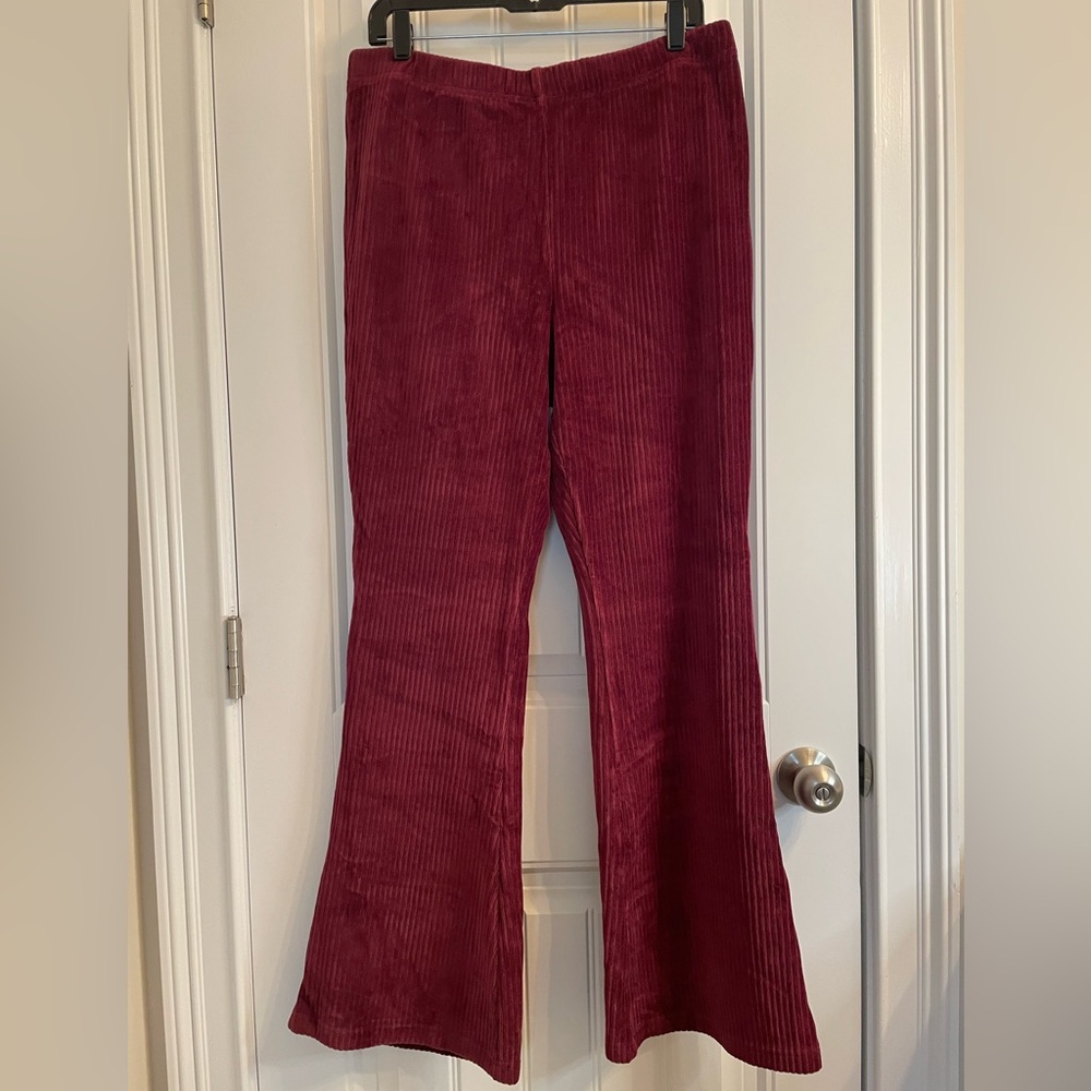 LuLaRoe “Kylie” Burgundy Corduroy Pants
